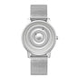 Stainless Steel Men Quartz Watch with Magnetic Strap - 40mm - Silver