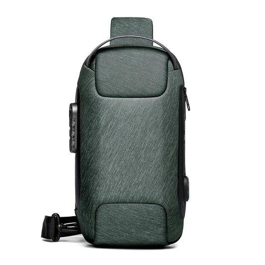 Men's Anti Theft Oxford Chest Bag - Army Green