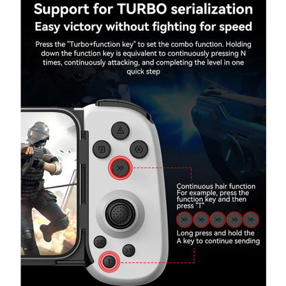 Foldable Tooth Controller for Gaming - White Black