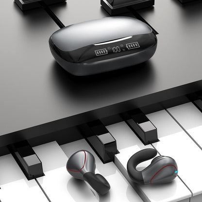 Wireless T20 Tws Bluetooth Earphones with Led Display & Charging Box - Gun Gray