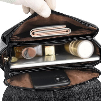 Spacious Women Shoulder Bag For Commuting - Red Wine