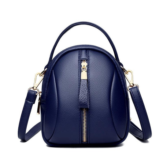 Multi Compartment Shoulder Bag For Women - Blue