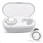 Mini Invisible Tws Bluetooth 5.0 Earphones with Charging Box & Mic - White