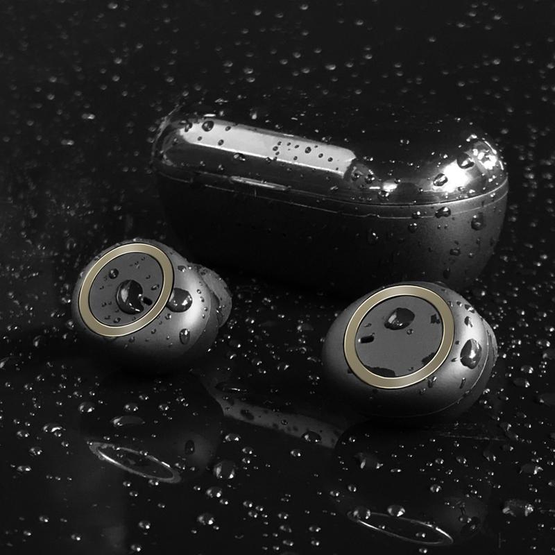 Mini Invisible Tws Bluetooth 5.0 Earphones with Charging Box & Mic - White