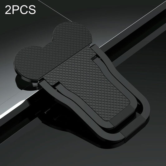 Foldable Metal Laptop Stand - Set of 2 - Black