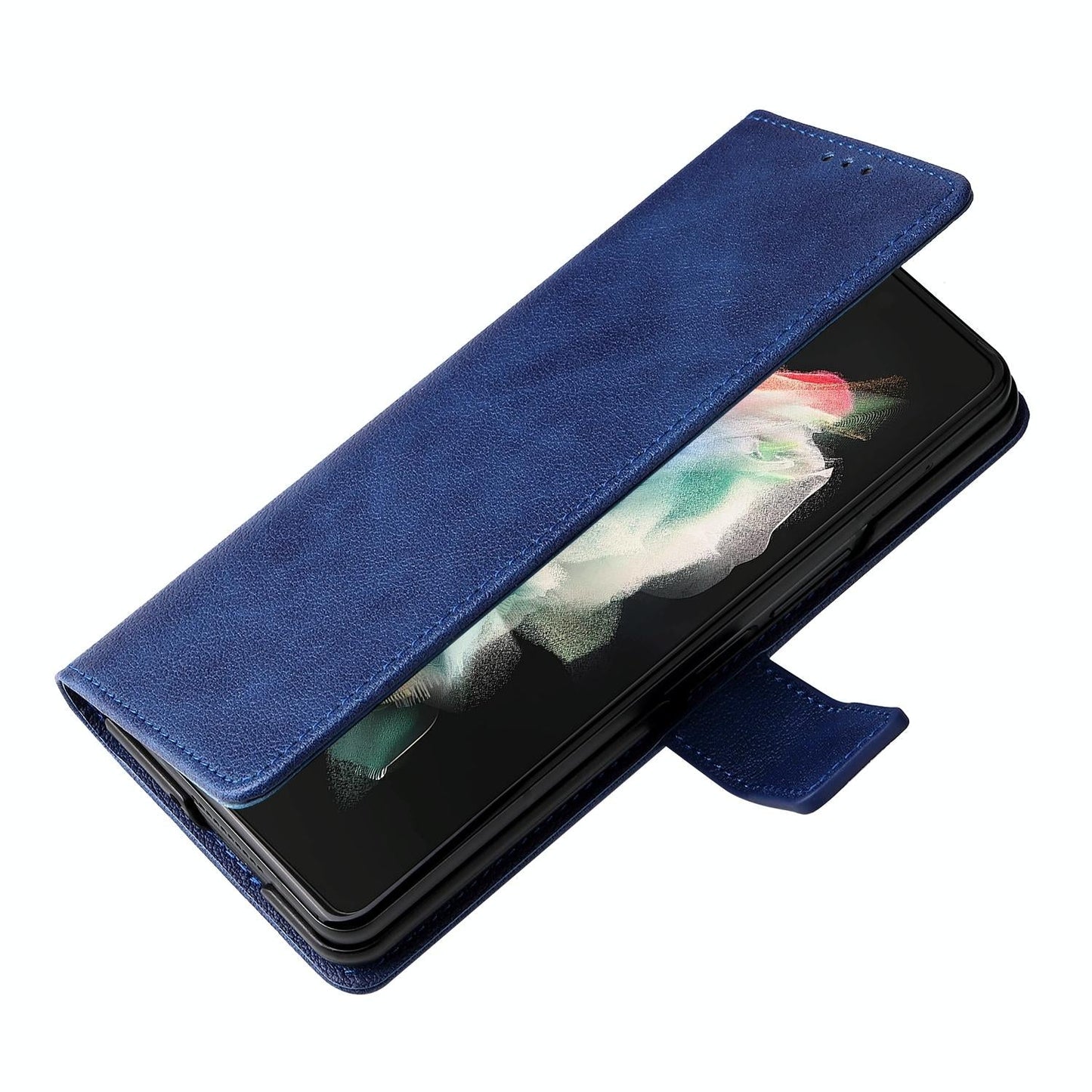 For Samsung Galaxy Z Fold4 5G Leather Flip Case With Pen Slot - Pink