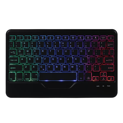 Bluetooth Keyboard Leather Case For Ipad 9.7 - Triangle Holder & Pen Slot - Gradient Rainbow