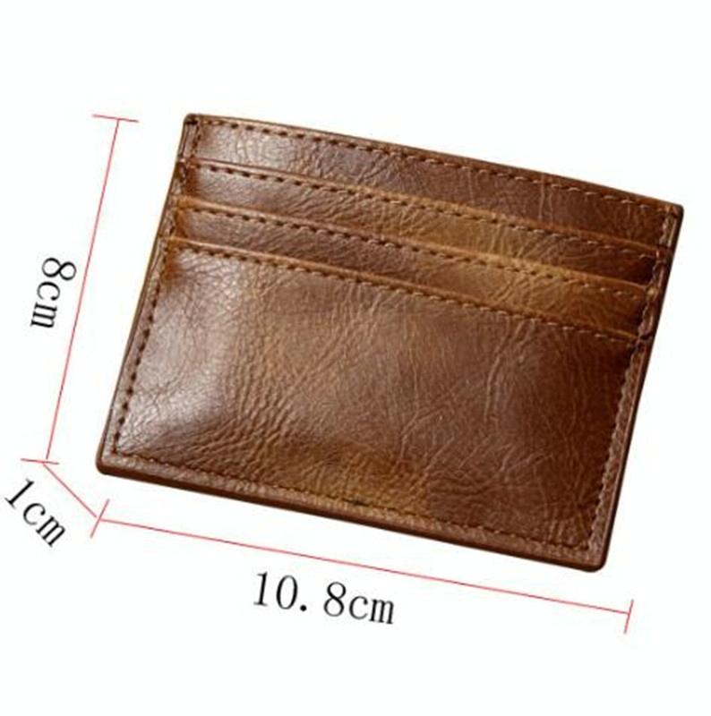 Multi Card Holder For Men Driver License Bank Cards - Dark Brown