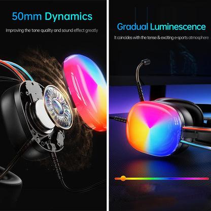 Pro Luminous Wired Headphones 2M Cable - White