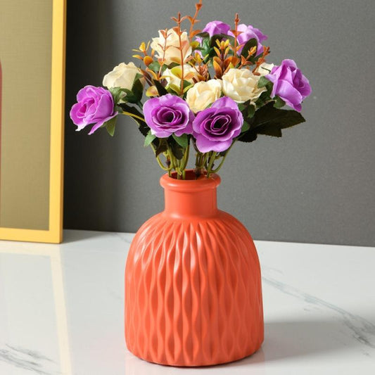 Versatile Drop-Resistant Potted Plant Vase For Wet And Dry Use - Rose Pink