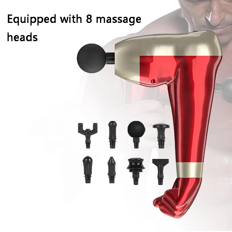 Arm Shape Usb Massage Gun For Muscle Relaxation - Blue