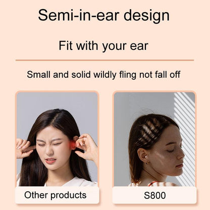 Mini Wireless Sports Earphones with Bluetooth for Sleep - S800 - White