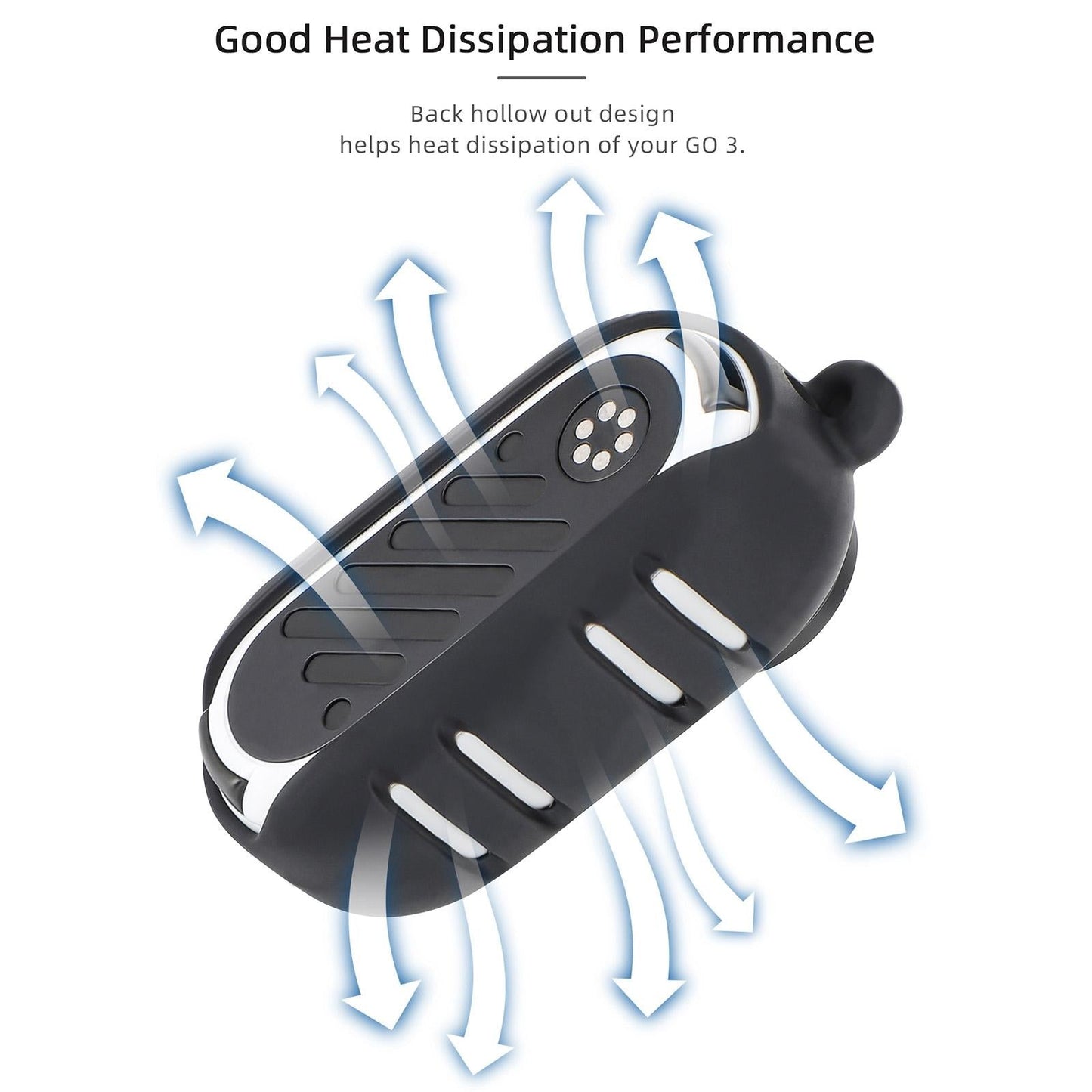 Insta360 Go 3 Silicone Case With Cooling Skin And Neck Strap - Black