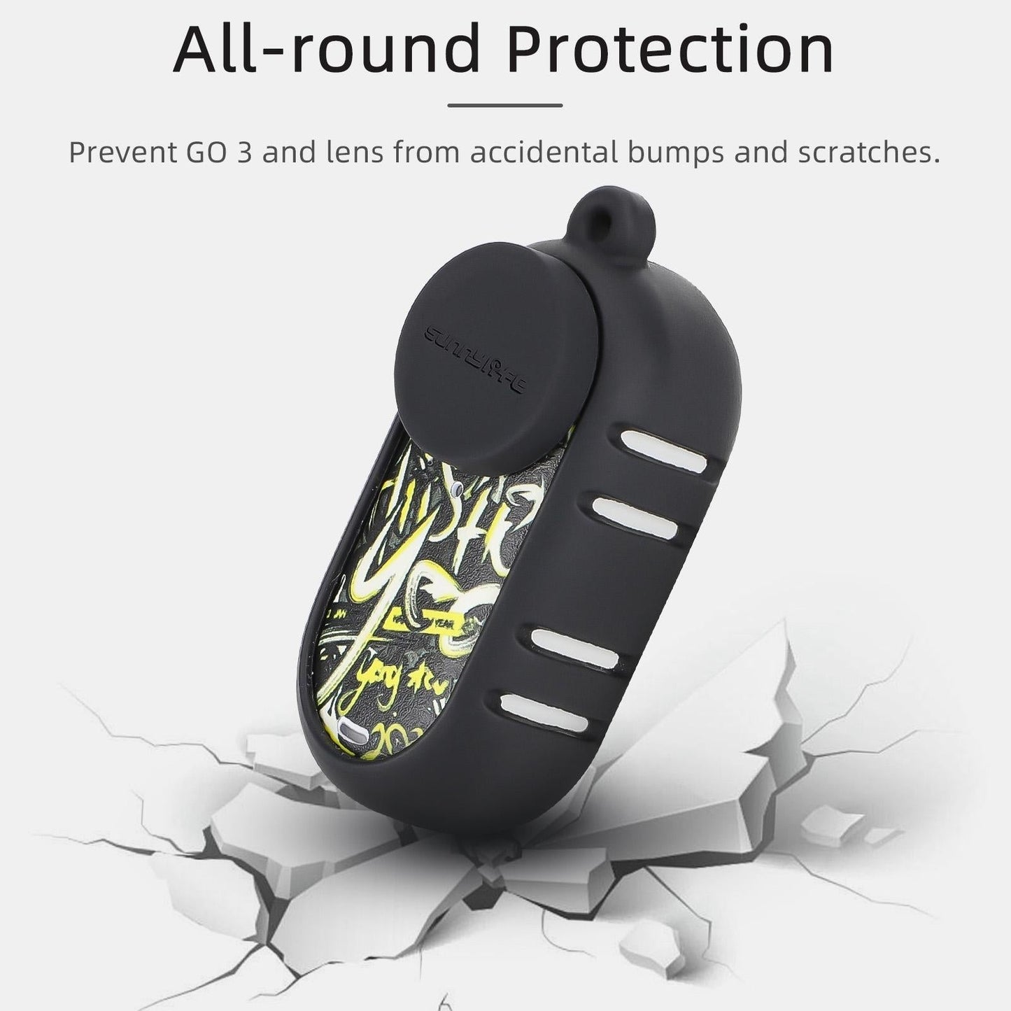 Insta360 Go 3 Silicone Case With Cooling Skin And Neck Strap - Black