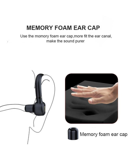 Wireless Bluetooth Earphones with Mic - 24hrs Work Time - for Iphone / Android - Black / Gold