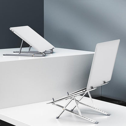 Adjustable Aluminum Laptop Cooling Bracket - Desktop - Silver