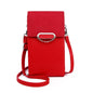 Large Capacity Pu Leather Shoulder Bag For Women - Red