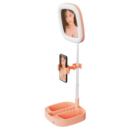Portable Folding Desktop Live Broadcast Light Stand - Pink