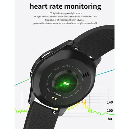 Waterproof Smart Bracelet With Touch Screen Bluetooth Call And Heart Rate Monitor - Silver