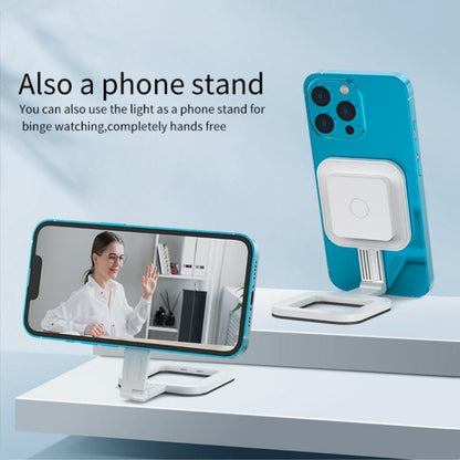 Portable Magnetic Selfie Light for Live Streaming and Skin Beauty - White