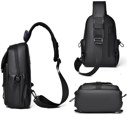 Lightweight Waterproof Men Chest Bag Cycling Shoulder Bag - Grey