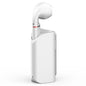 Mini Wireless Bluetooth Car Earphone with Mic - Business Driving - White