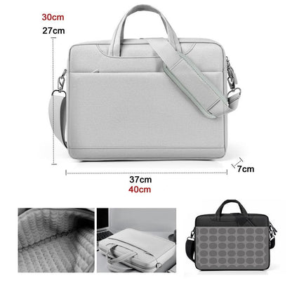 Thickened Airbag Laptop Messenger Bag - 14.1 Inches Black