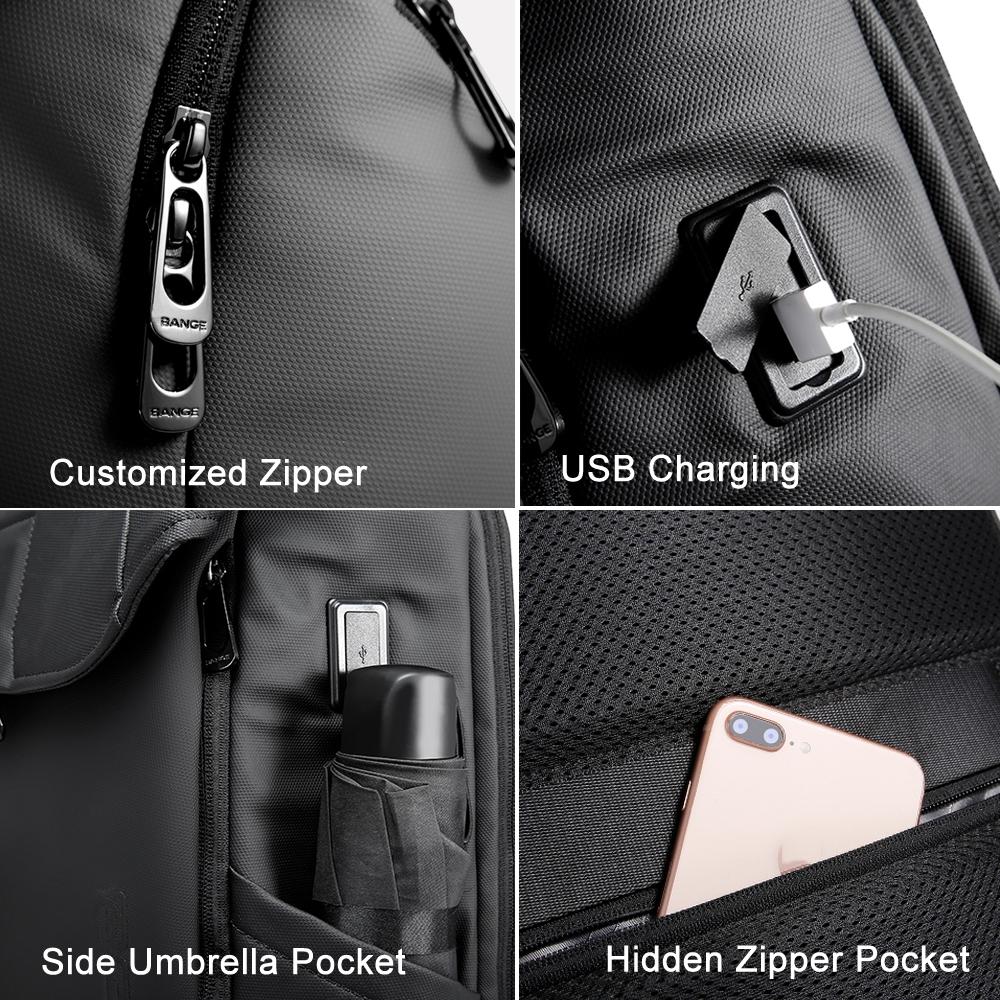 Waterproof Anti-Theft Laptop Backpack For Daily Work And Business - 15.6 Inch - Grey