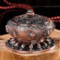 Medium Eight Treasure Incense Burner Decoration - Perfect For Home - Pale Red
