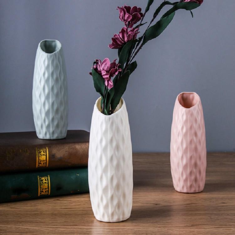 Sturdy Plastic Vase For Creative Display - Drop-Resistant - Pink