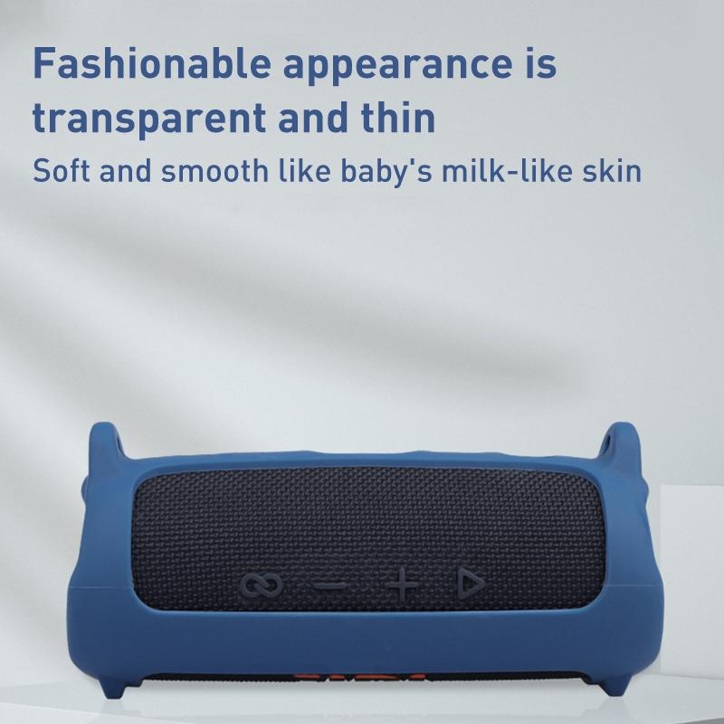 Portable Silicone Case with Shoulder Strap for Jbl Flip 6 Speaker - Red