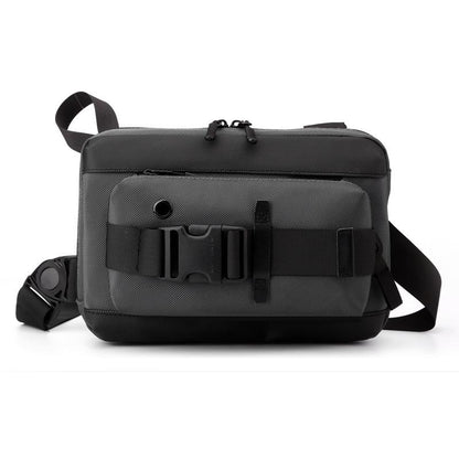 Functional Men Chest Bag Versatile Messenger Bag For Everyday Use - Grey