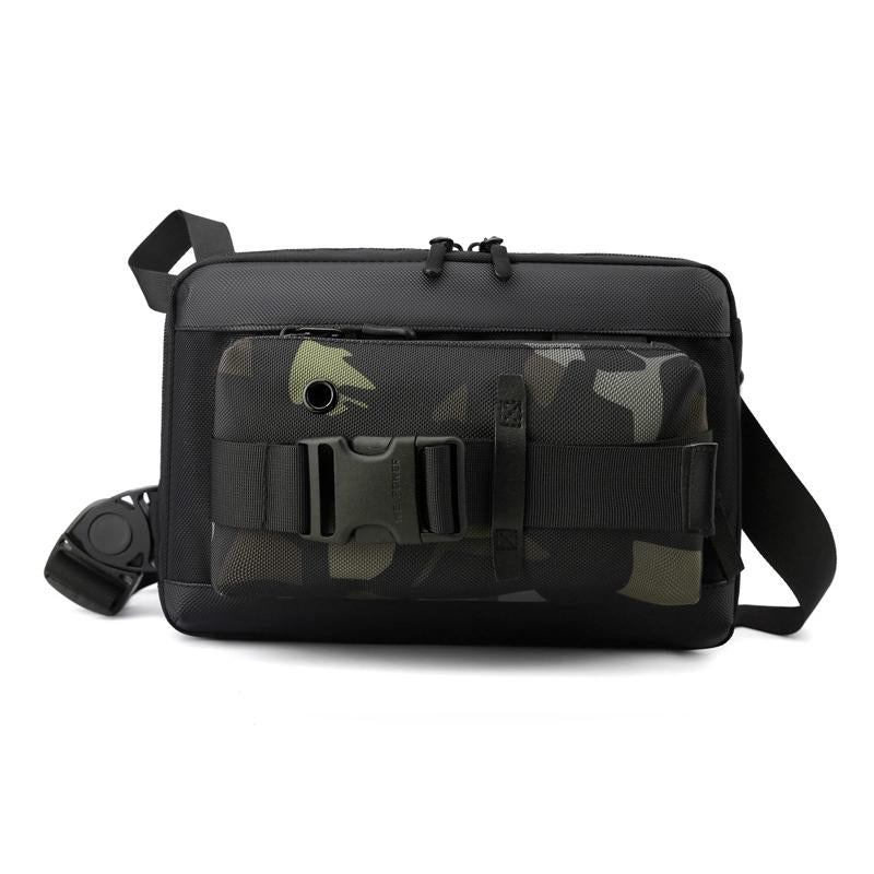 Functional Men Chest Bag Versatile Messenger Bag For Everyday Use - Grey