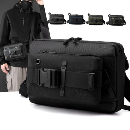 Functional Men Chest Bag Versatile Messenger Bag For Everyday Use - Grey