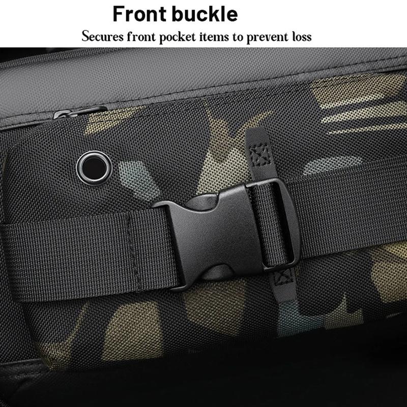 Functional Men Chest Bag Versatile Messenger Bag For Everyday Use - Grey