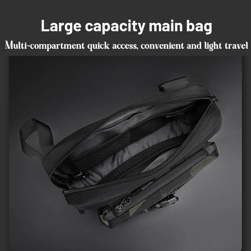Functional Men Chest Bag Versatile Messenger Bag For Everyday Use - Grey