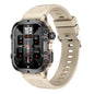 1.96 Inch Colour Screen Smart Watch Silicone Strap Support Bluetooth Call - Khaki