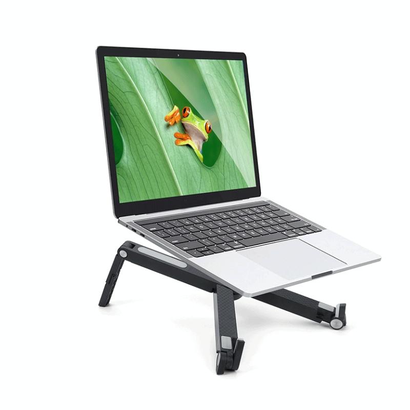 Foldable Non-slip Laptop Stand - Plastic Silicone - White