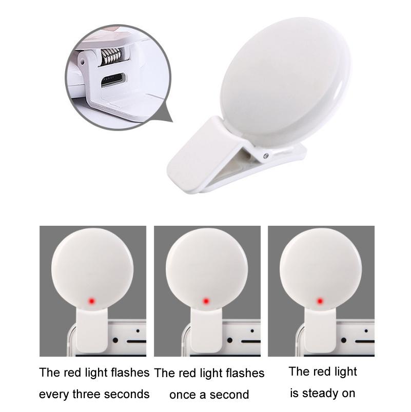 2-pack Led Selfie Light for Mobile Phone Photography - Pink