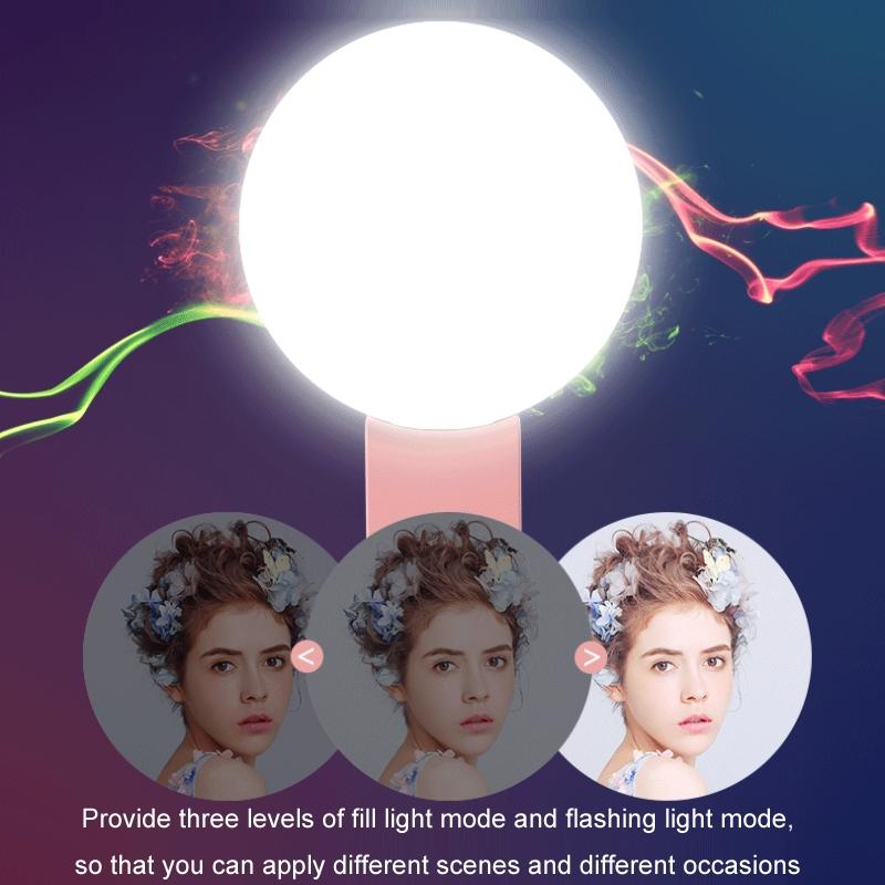 2-pack Led Selfie Light for Mobile Phone Photography - Pink