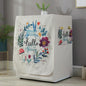 Cartoon Cotton Linen Drum Roller Washing Machine Dust Cover - 83x60x60cm Size - Rabbit