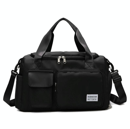 Compact Waterproof Gym Bag For Travel - Size S - Dark Black