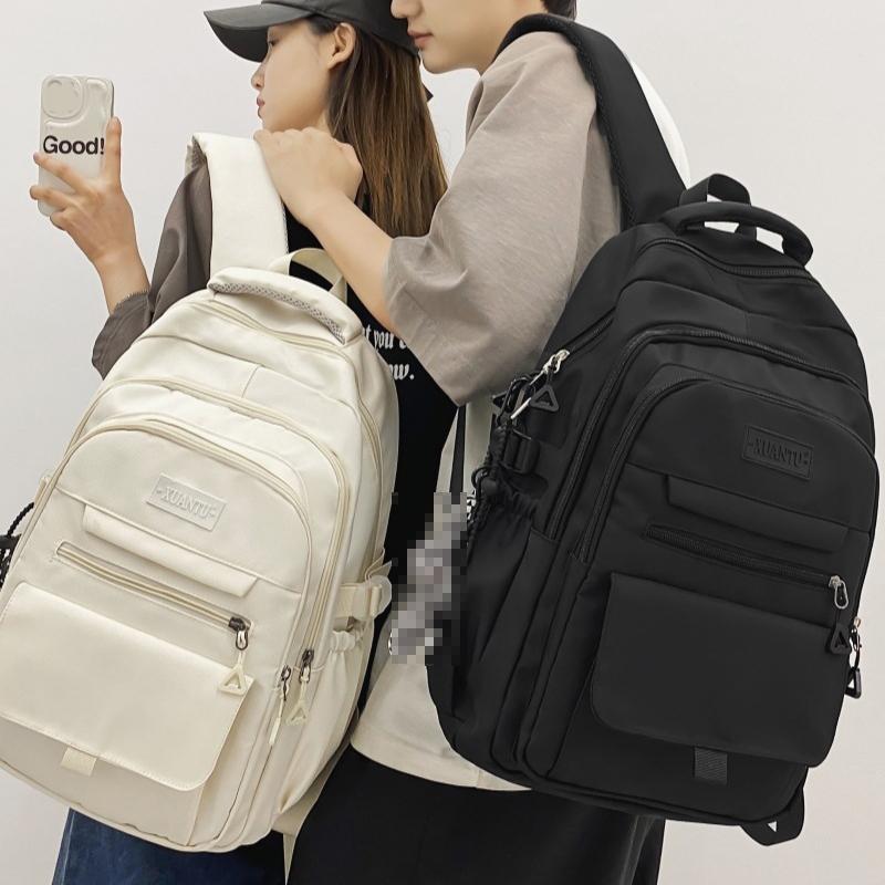 Simple Oxford Cloth Travel Backpack For Students 45 X 31 X 18Cm - White