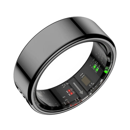 Smart Ring Heart Rate Blood Oxygen Sleep Sports Size 8 - Gold