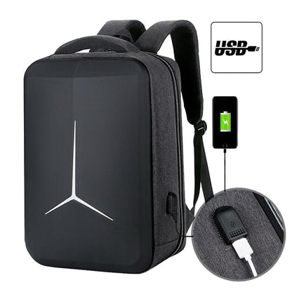 Waterproof Business Laptop Backpack With Usb Port - Multifunctional - Navy Blue - 15 Inch