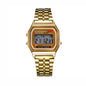Waterproof Led Digital Quartz Wristwatch - Unisex - Gold