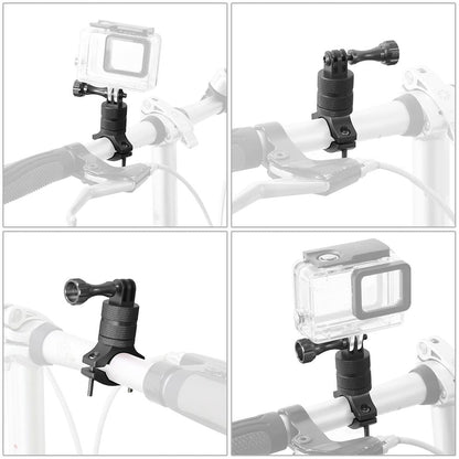 Action Camera Bicycle Mounting Bracket - Aluminum Alloy Clip - Red