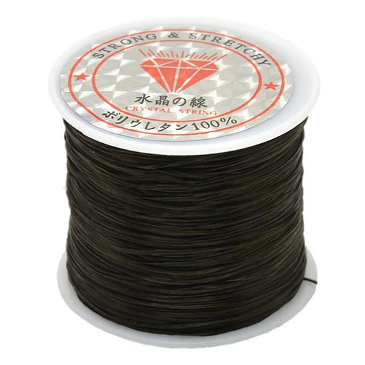 2 Pack 50M 0.5Mm Elastic Cord For Jewelry Making - Brown