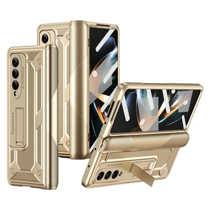 Shockproof Secure Hinge Phone Case for Samsung Galaxy z Fold 4 5g - Gold