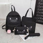 Versatile 4-piece Travel Backpack Set - Black